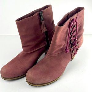 Anthropologie holding horses dusty pink ankle boots size 37 US6.5
